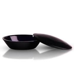 Miron Violettglas Schale Handgefertigt mit eingeschliffenem Deckel